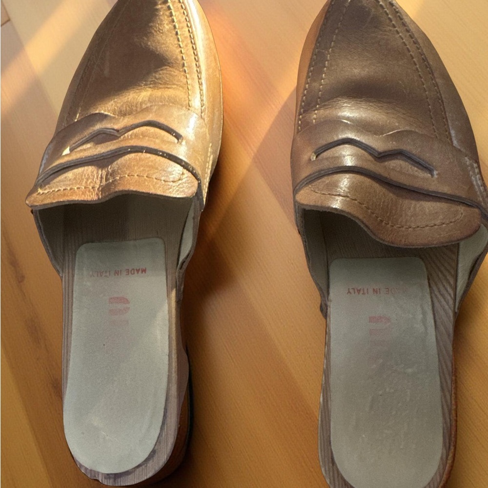 Miu Miu Leather Studded Clog Heels Size 7 (37) Ma… - image 5